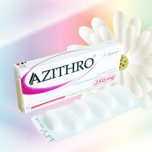 Azithro (アジスロマイシン) 250mg 36カプセル (6カプセルx6シート)