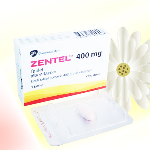 Zentel (アルベンダゾール) 400mg 10錠 (1錠x10箱)