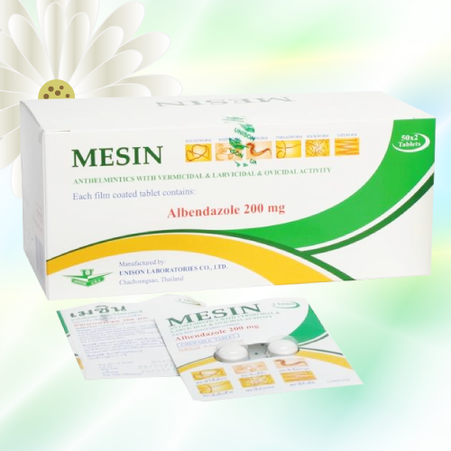 Mesin (アルベンダゾールチュアブル錠) 200mg 60錠 (2錠x30シート)