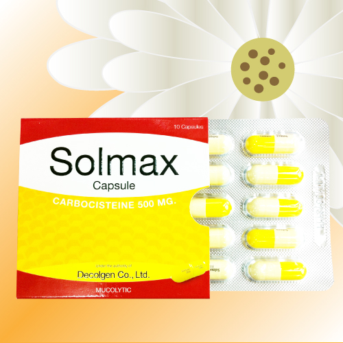 Solmax (カルボシステイン/カルボシスティン) 500mg 100カプセル