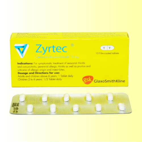 ジルテック (Zyrtec) 10mg 60錠 (10錠x6箱)