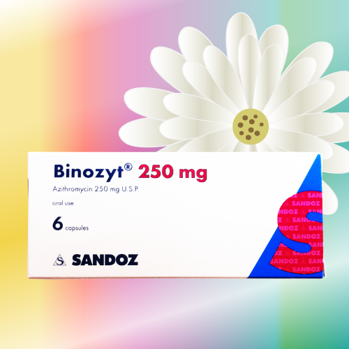 Binozyt (アジスロマイシン) 250mg 18カプセル (6カプセルx3シート)