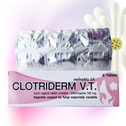 クロトリマゾール膣錠 (Clotriderm V.T.) 100mg 18錠 (6錠x3箱)